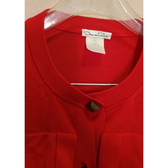 Crimson Oscar de la Renta Cardigan - Picture 2 of 8